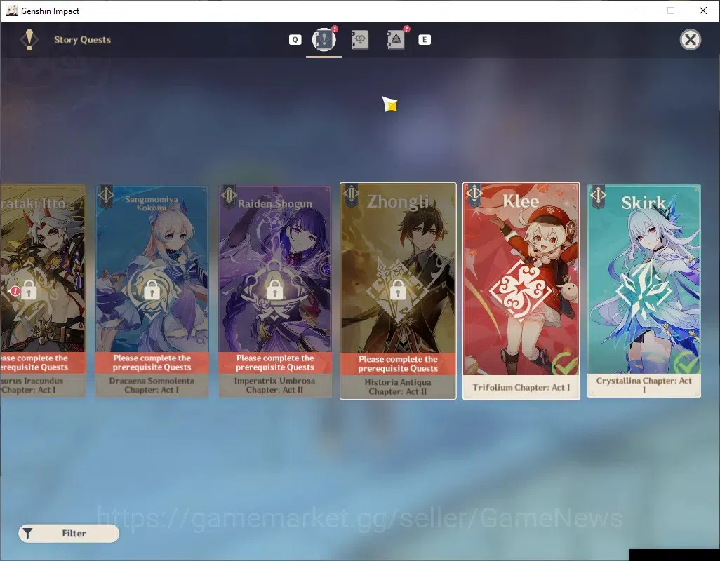 Genshin Impact Accounts ASIA|AR 57|9 Limit + 4 (*5Weap)|Venti+Sign,Skirk,E image 17