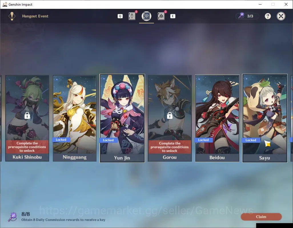 Genshin Impact Accounts ASIA|AR 57|9 Limit + 4 (*5Weap)|Venti+Sign,Skirk,E image 18
