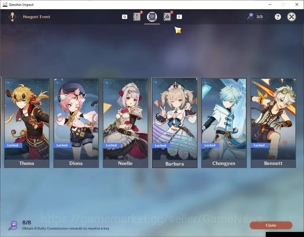 Genshin Impact Accounts ASIA|AR 57|9 Limit + 4 (*5Weap)|Venti+Sign,Skirk,E image 19