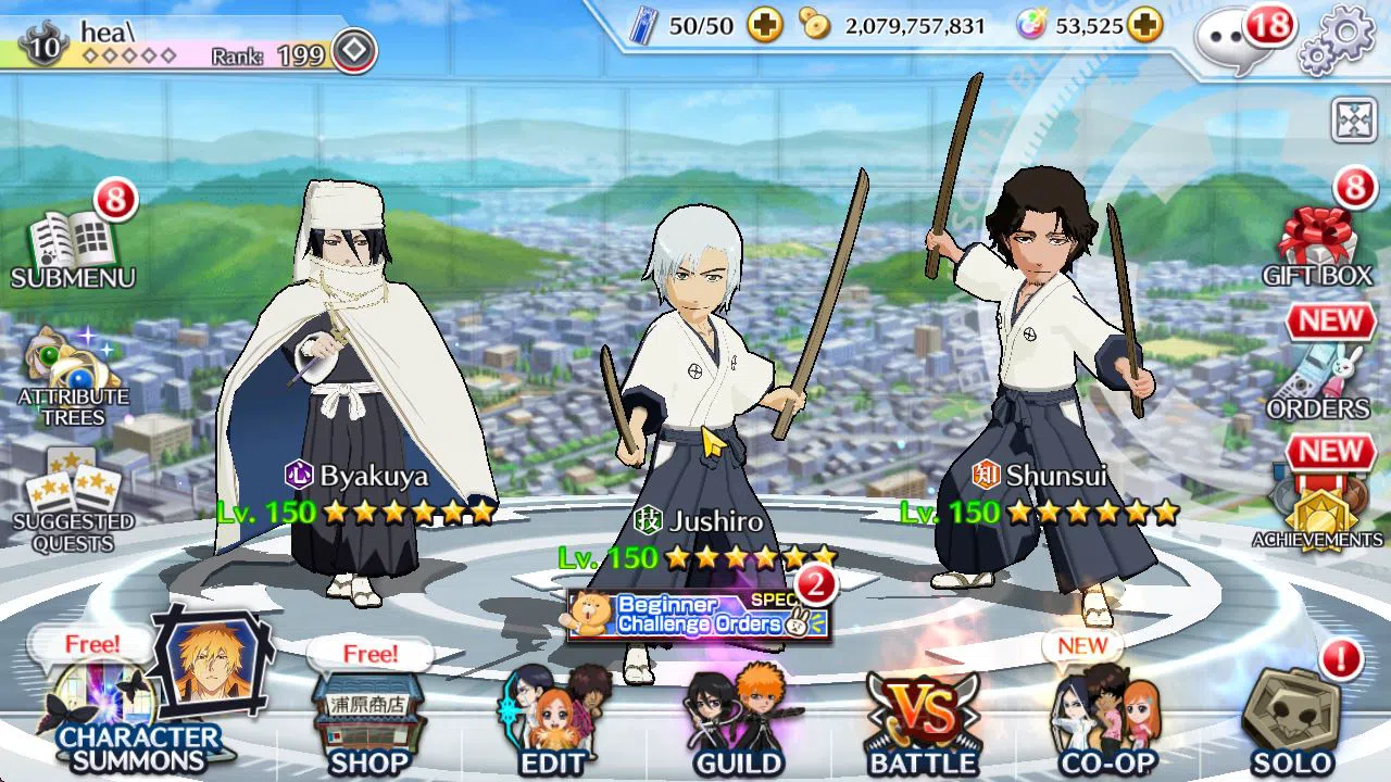 GBL 53K Orb|TYBW25(Renji,Jushiro),Ichigo 10Th Aniv,SoulRaper(Shunsui,Jushiro),Bykuya,Aizen Renewd,Etc|6,2K AccTic|KlabID(BBS2486 Bleach: Brave Souls Mid-Tier GBL 53K Orb|TYBW25(Renji,Jushiro),Ichigo 10Th Aniv image 1