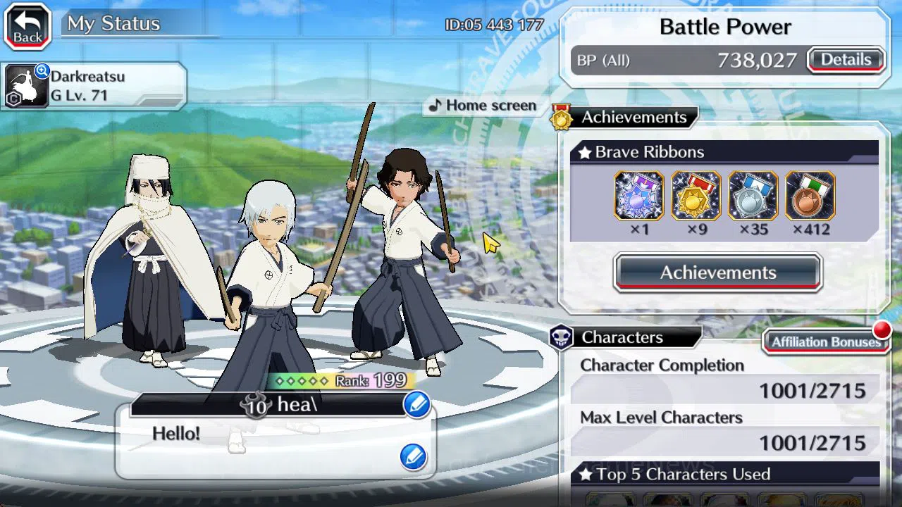 Bleach: Brave Souls Accounts Mid-Tier GBL 53K Orb|TYBW25(Renji,Jushiro),Ichigo 10Th 4