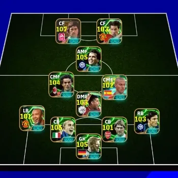 eFootball Accounts Others Android|PW 3206|Hugo Ekitike Show T,Gerd Muller Epic,Loghar Matthaus Epic,Roberto Donadoni Epic