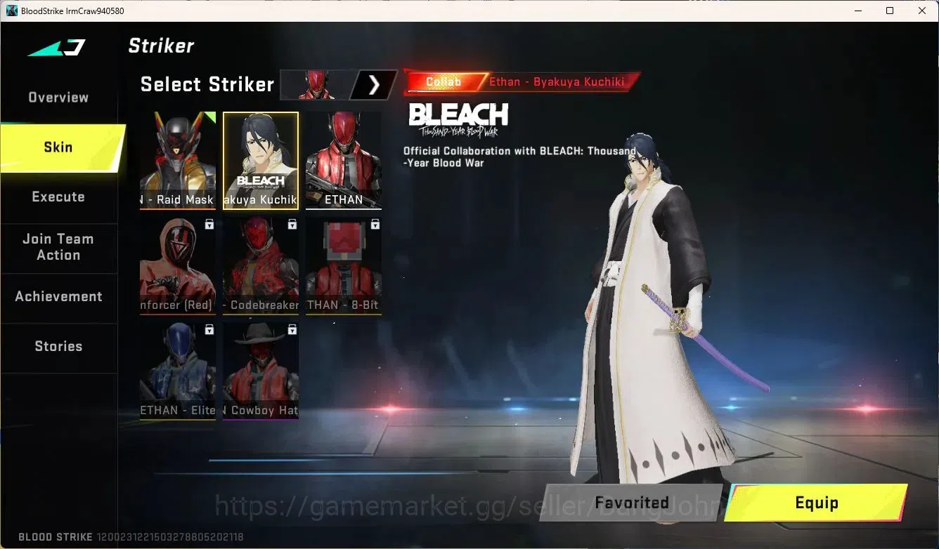 Blood Strike Accounts ASIA | Ultra ETHAN-Raid Mask | BLEACH Striker | TR image 3