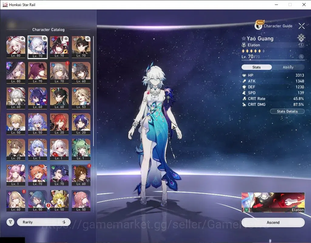 Honkai Star Rail Accounts Asia|TL 63|14 Limited|Sparxie+Sign,Yao Guang,Spark image 4