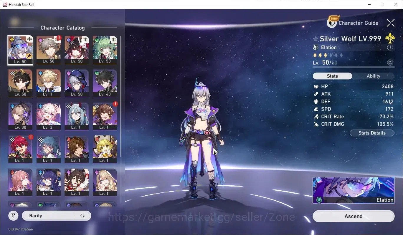 Honkai Star Rail Accounts Asia Starter|TL35|EL 2|SW LV.999+4 Std |275 Jade+S image 2
