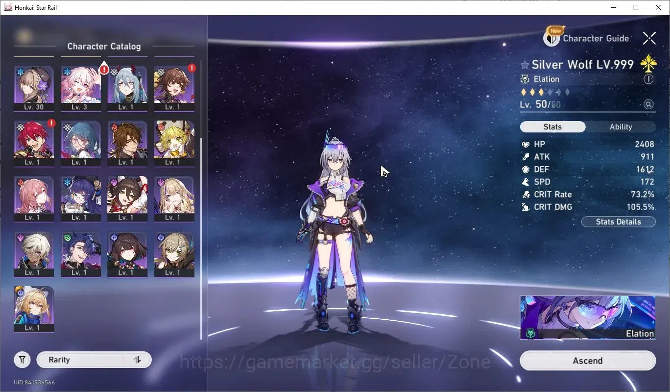 Honkai Star Rail Accounts Asia Starter|TL35|EL 2|SW LV.999+4 Std |275 Jade+S image 3