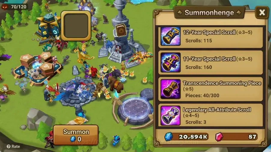 Summoners War: Sky Arena Accounts Starter GLOBAL | NB 5 TESHAR,Starter Gacha 115 12Y+160 11Y Scrool, 3 Legendary All 3