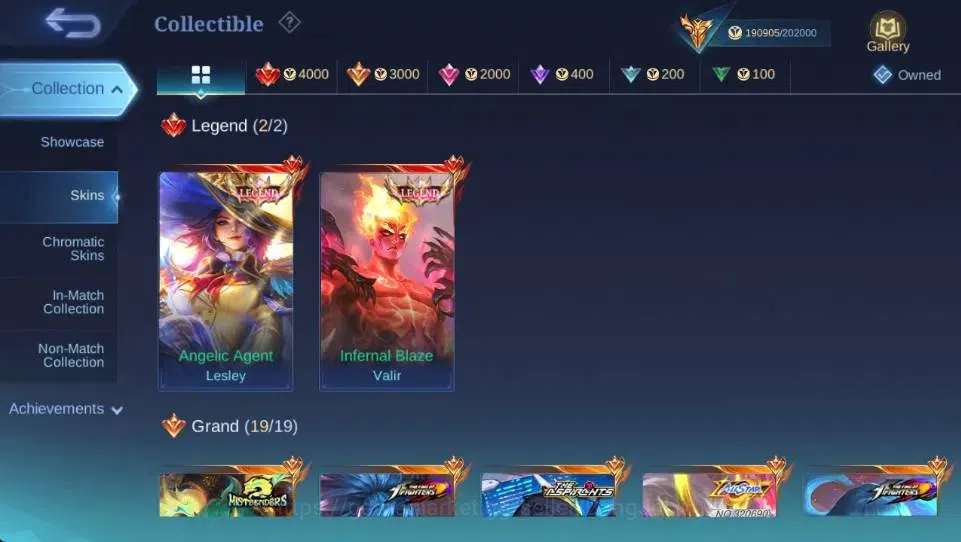 Mobile Legends: Bang Bang Accounts Global|Hero 132 Skin 502|Mega|Legend Lesley+Valir| image 8