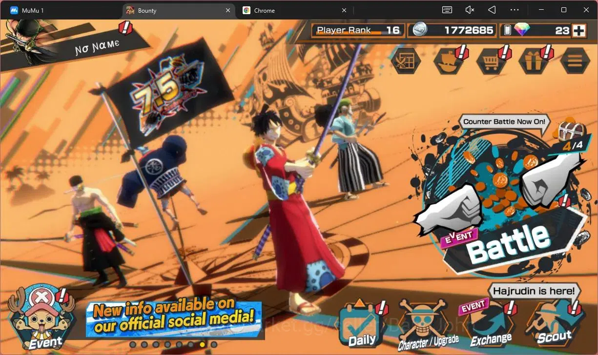 One Piece Bounty Rush Accounts High-End Global | EX 3 | PR 16 | KOP Gol D. Roger, St. Jaygarcia Saturn Max, Zoro&Sanji Max 1