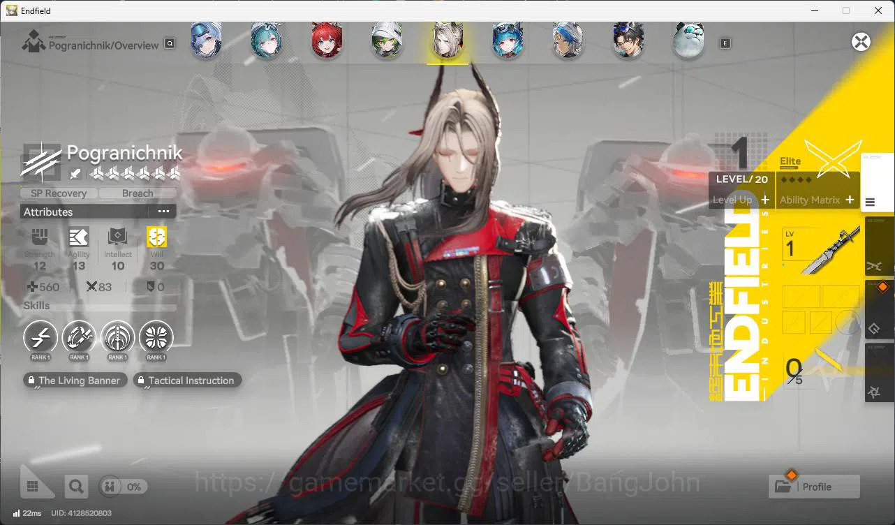 Arknights: Endfield Accounts ASIA | MID GAME | Laevatain | Yvonne P1 + Sign | G image 10
