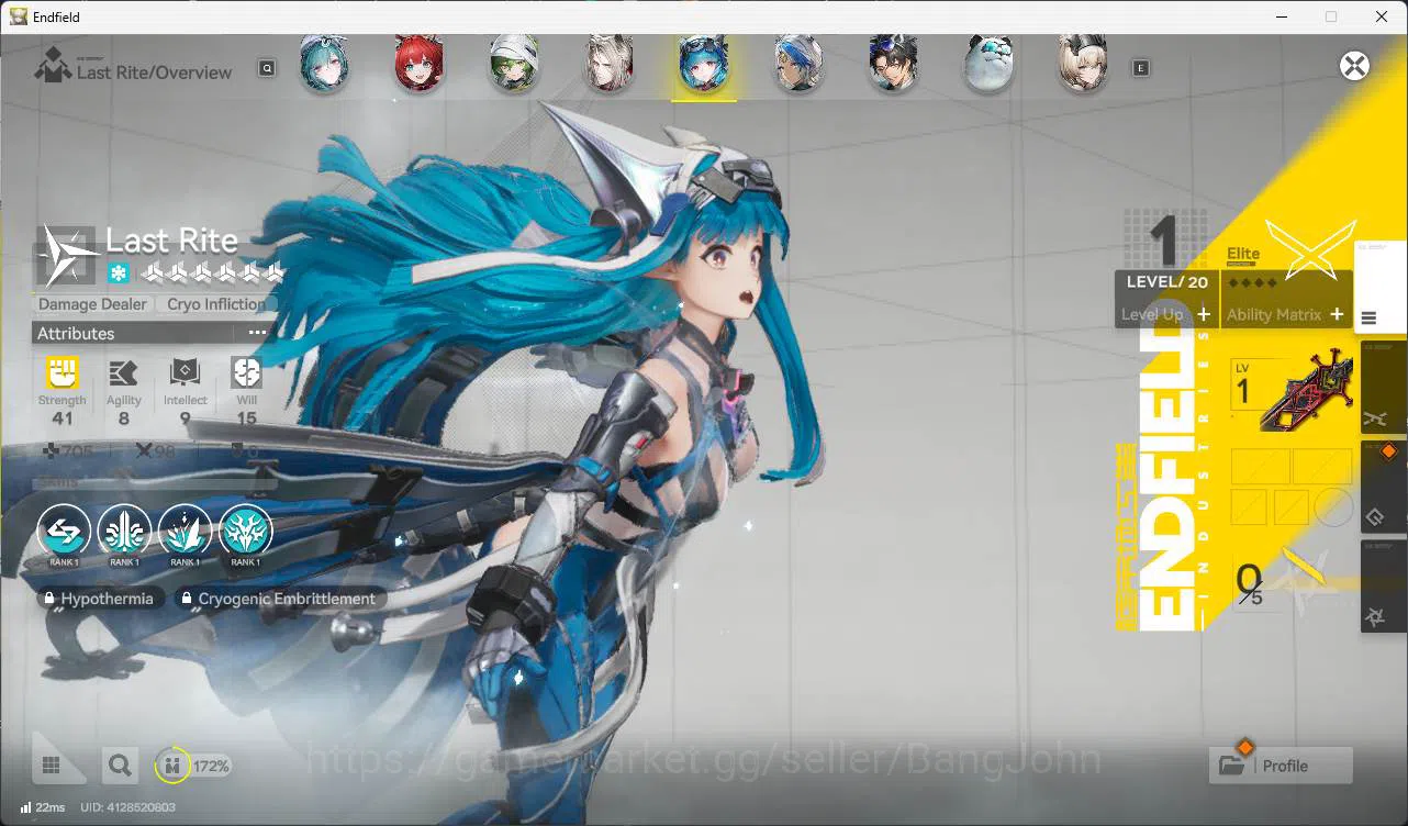 Arknights: Endfield Accounts ASIA | MID GAME | Laevatain | Yvonne P1 + Sign | G image 11