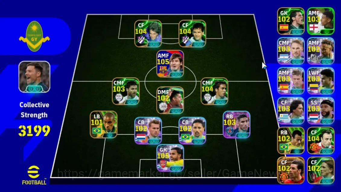 eFootball Accounts Legends & Iconic Players Android|BigTime RV Nistelrooij,Dieo Forlan,Epic Lionel Messi,R Baggio,Gabriel 1