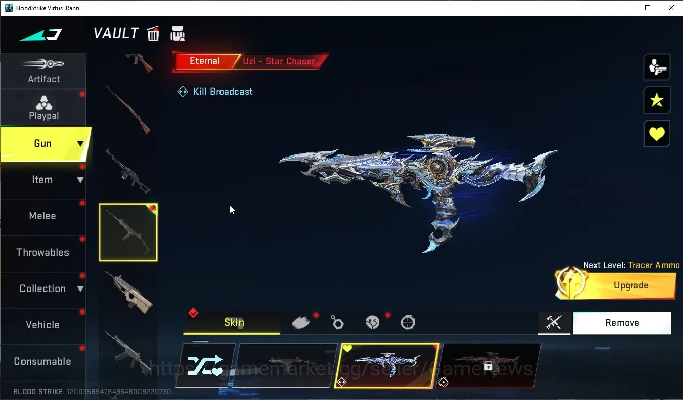 Blood Strike Accounts Collab Skin Asia|Eternal Uzi - Star Chaser Level 2|Legendary M4A1 - Extinction|Log NetEase|Take 1