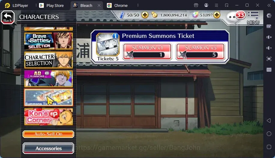 Bleach: Brave Souls Accounts Mid-Tier GLOBAL | 50K ORB+MidGame | Yukio TYBW26,Gremmy9TH,Rangiku Swimsuit,Zangetsu 6