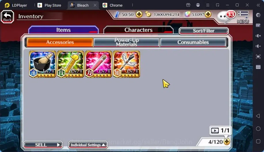Bleach: Brave Souls Accounts Mid-Tier GLOBAL | 50K ORB+MidGame | Yukio TYBW26,Gremmy9TH,Rangiku Swimsuit,Zangetsu 9