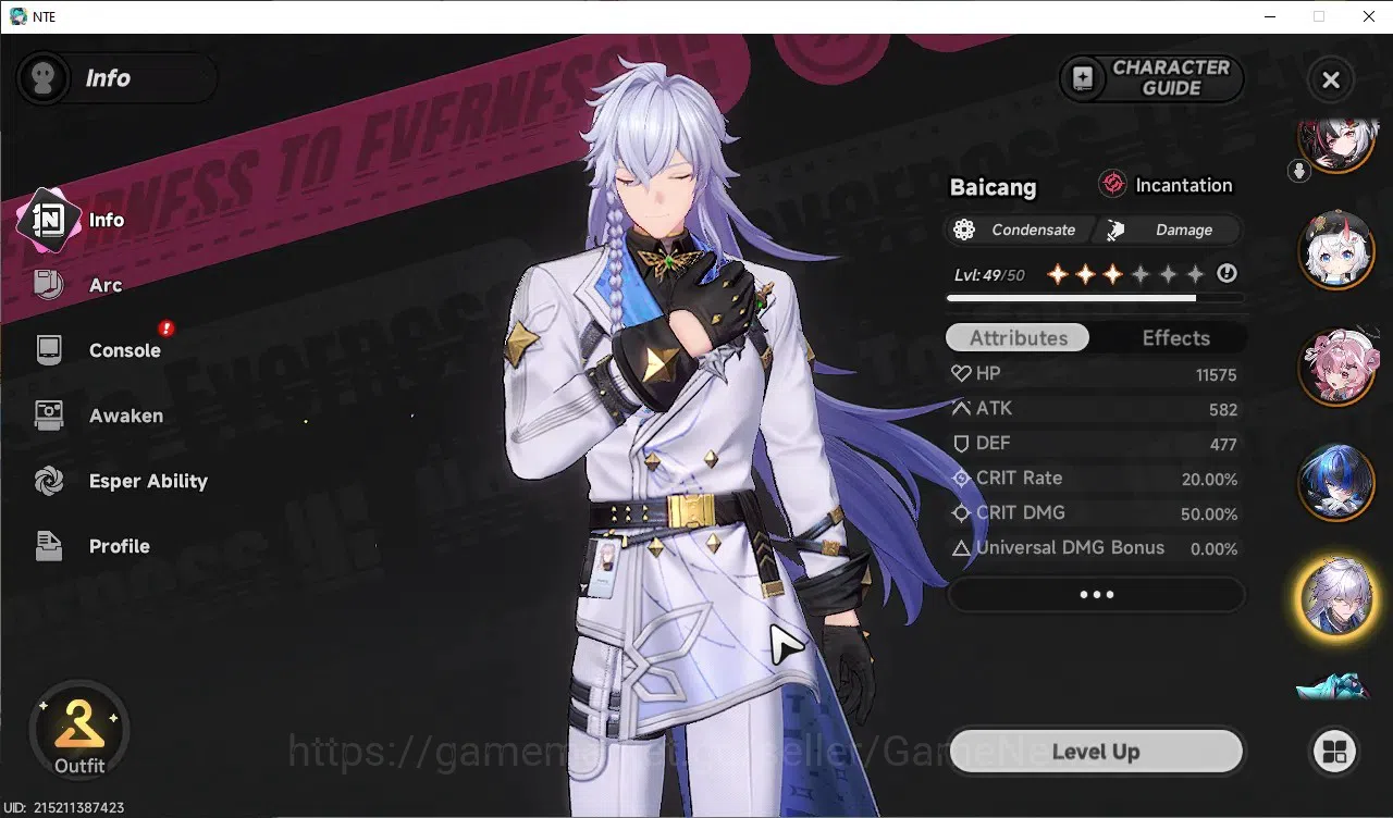 Neverness to Everness Accounts GLOBAL SEA|HL 41|TL 23|7 SSR 2 Limited 12