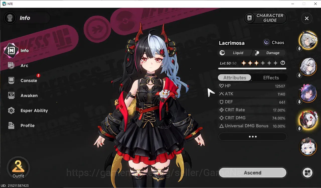 Neverness to Everness Accounts GLOBAL SEA|HL 41|TL 23|7 SSR 2 Limited 2