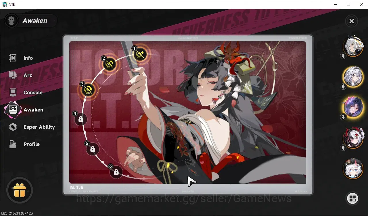 Neverness to Everness Accounts GLOBAL SEA|HL 41|TL 23|7 SSR 2 Limited 5