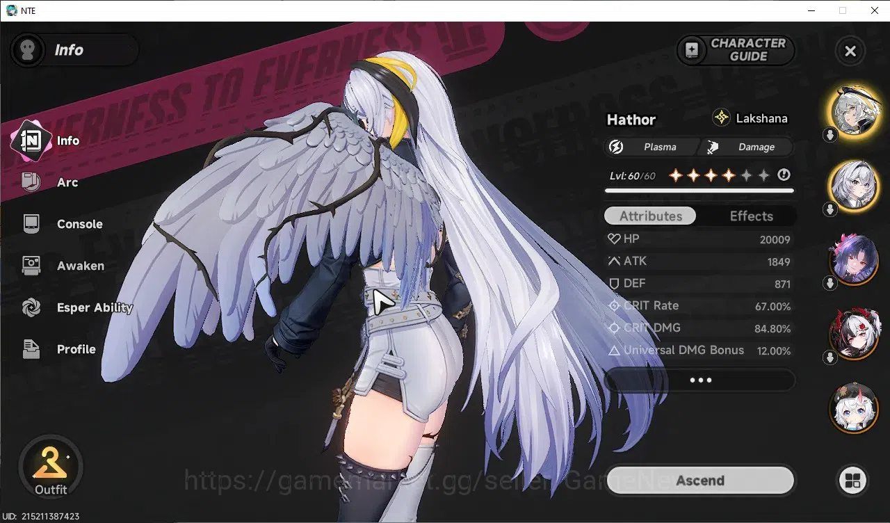 Neverness to Everness Accounts GLOBAL SEA|HL 41|TL 23|7 SSR 2 Limited 7