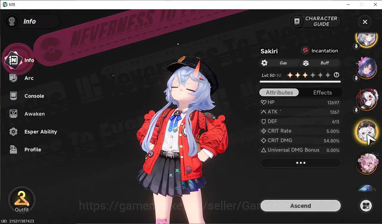 Neverness to Everness Accounts GLOBAL SEA|HL 41|TL 23|7 SSR 2 Limited 8