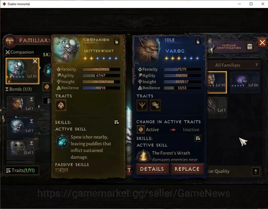 Diablo Immortal Accounts SA - Malah|CS ON|Lv60(844)|Demon Hunter|CR 44k|Res image 16