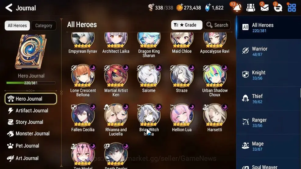 Epic Seven Accounts GLOBAL Unverif|17 ML(Rhiana& Luciel,Salome,HarSeti image 6
