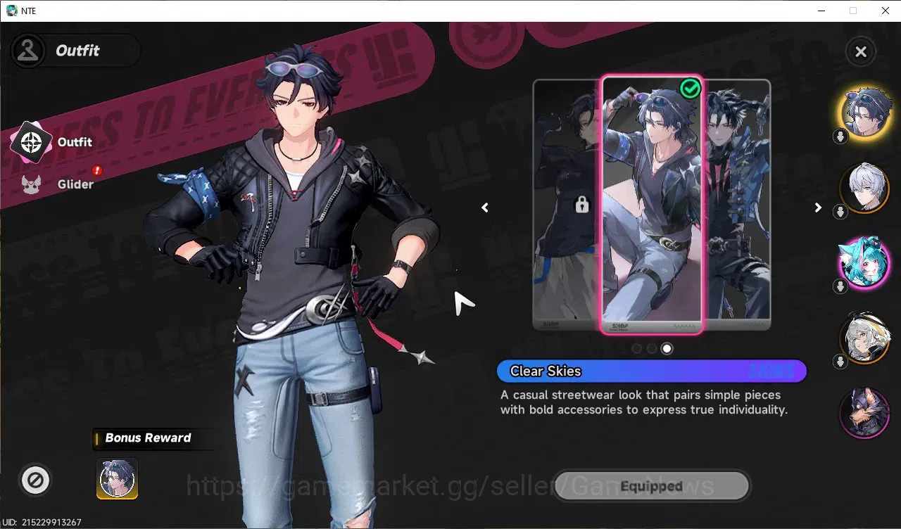 Neverness to Everness Accounts GLOBAL NA|HL 3|2 SSR 1 Limited Chaos+Outfit,Hathor image 3