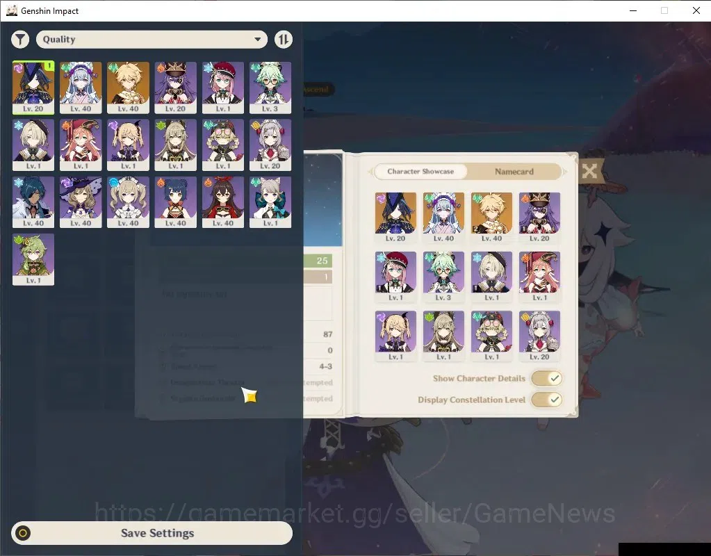 Genshin Impact Accounts ASIA|AR 25|Starter|1Limited+16(*4Character)|Clorin image 1