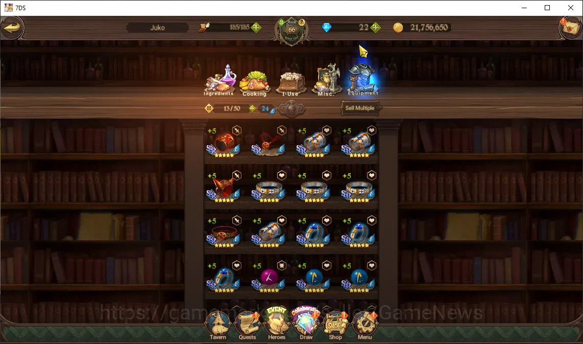 The Seven Deadly Sins: Grand Cross Accounts Global|1,4M CC|2 LR+5 UR+Collab ReZero|Reinhard,He image 2