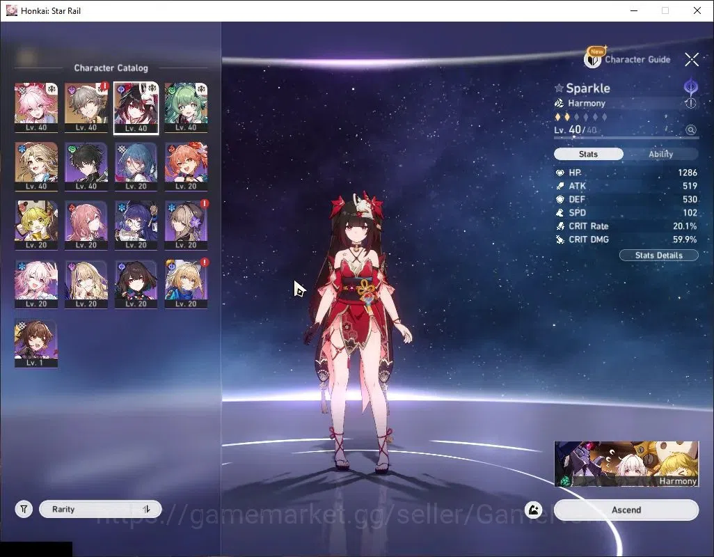Honkai Star Rail Accounts Asia|TL 30|1,2K SJ|Limited 5-star Evanescia, Huohu image 6