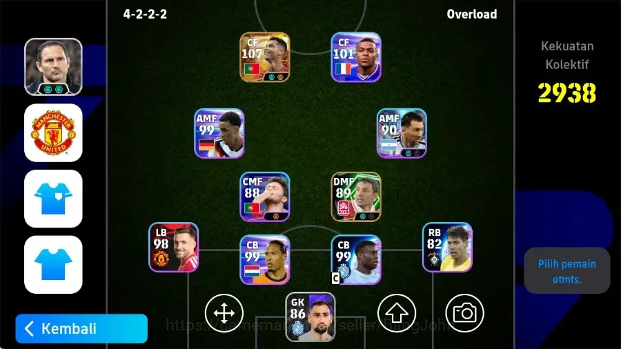 eFootball Accounts Legends & Iconic Players Mobile|PW 2938|Cristiano Ronaldo BigT,Mark Van Bommel Epic,Lionel Messi 1