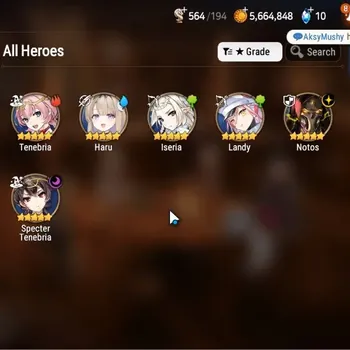 Epic Seven Accounts Starter Global|Unverif|Best Starter 2 ML(Notos,S.Tenebria)Haru Collab|PoH+Bless ON|Theater