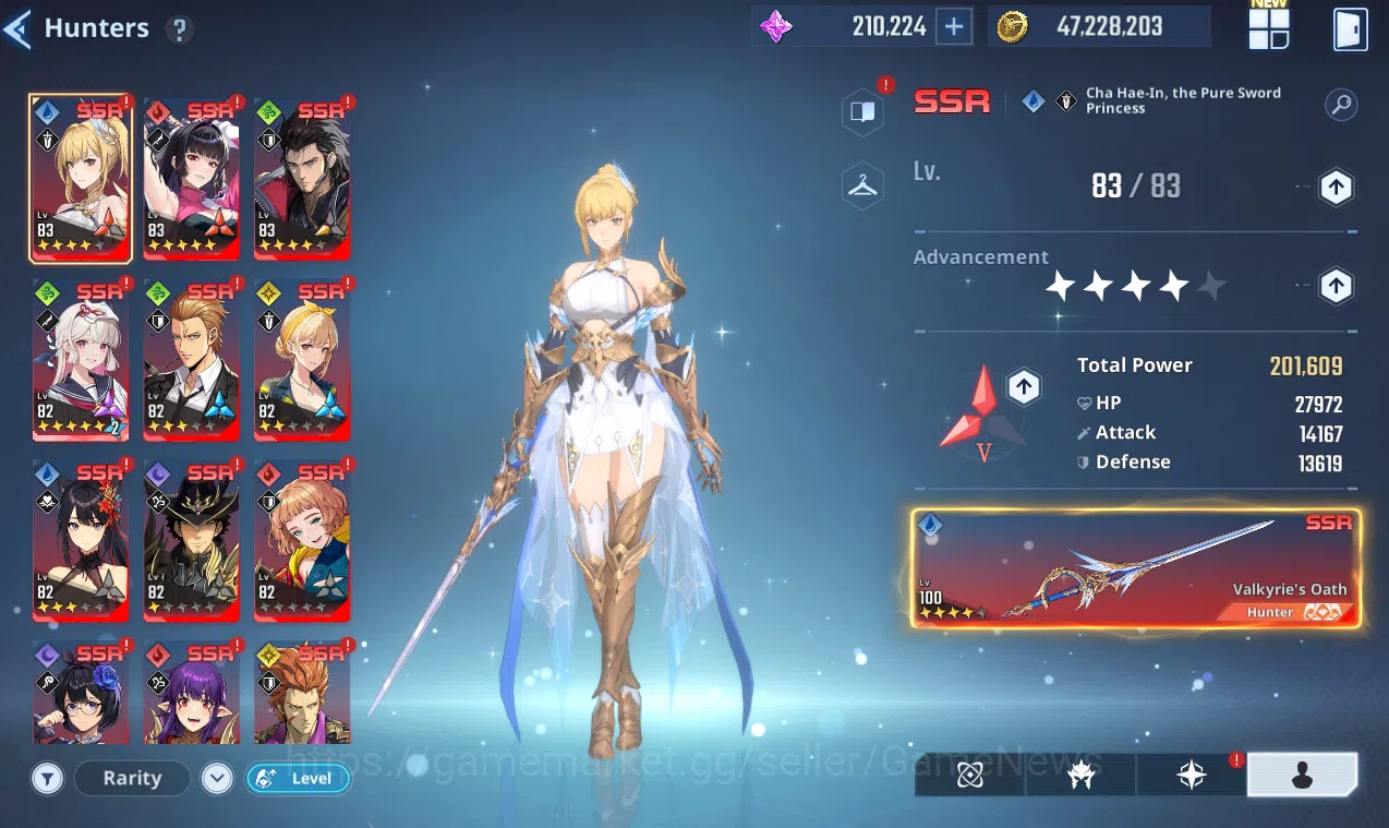 Solo Leveling: ARISE Accounts 727k Power+SJW 280K+210K Essence|A5Plum,A5DKD|A7 MIREI + WEAP,A5 KANAE+WEAP,A4 WATER CHA 3
