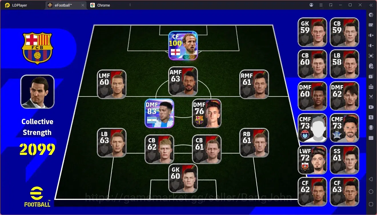 eFootball Accounts Starter Mobile | PW 2099 | Starter | Showtime Harry Kane | 2026 | Check SS EFB2403B 1