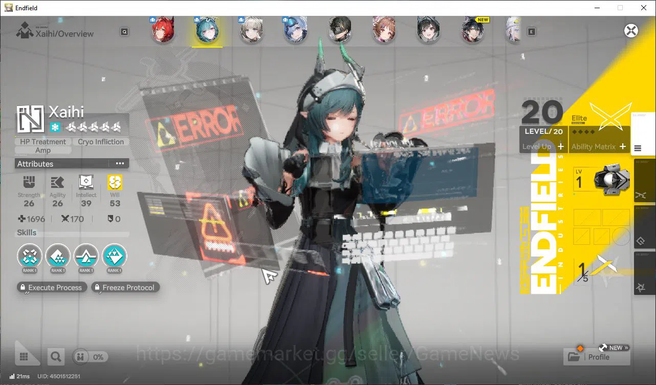 Arknights: Endfield Accounts Asia Lv3| 2 Meta SSR [Laevatain,Ardelia] +5 SR[XaihiP1,PerlicaP1,SnowshineP2,etc] |4 *5 4