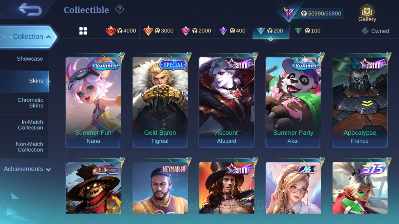 Mobile Legends: Bang Bang Accounts Others Hero 131 | skin 270 | kof karina | cc natalia | lightborn fanny | lightborn 12