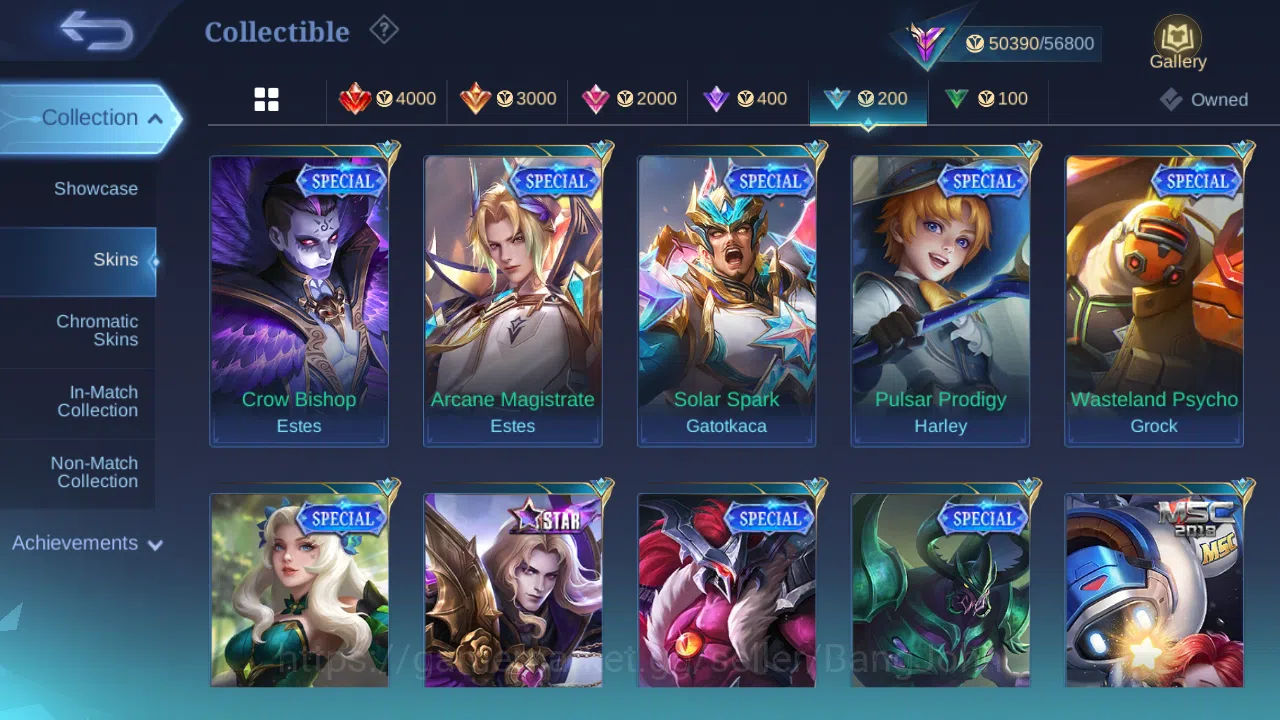 Mobile Legends: Bang Bang Accounts Others Hero 131 | skin 270 | kof karina | cc natalia | lightborn fanny | lightborn 14