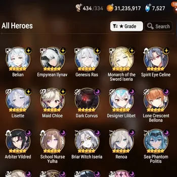 Epic Seven Accounts High-End Asia Verif|19 ML(Lisette,Har Setti,TR Elvira,Monarch,Belian,etc)+Full CZN,Estelle,AS