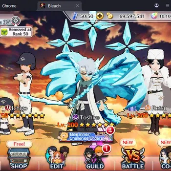 Bleach: Brave Souls Accounts Others Global|69M BP+10K Orb|Fresh Story|IchigoDT,Toshiro & Retsu