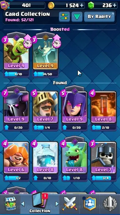 Clash Royale Accounts High-End Lvl 401|KTL 9|Trophy 3052|Card 52/121|1 Hero 3 EVO 3 Legend 12 Epic 14 Rare 15 Common|Take 14