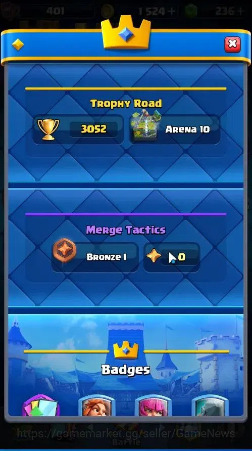 Clash Royale Accounts High-End Lvl 401|KTL 9|Trophy 3052|Card 52/121|1 Hero 3 EVO 3 Legend 12 Epic 14 Rare 15 Common|Take 3