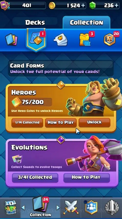 Clash Royale Accounts High-End Lvl 401|KTL 9|Trophy 3052|Card 52/121|1 Hero 3 EVO 3 Legend 12 Epic 14 Rare 15 Common|Take 8