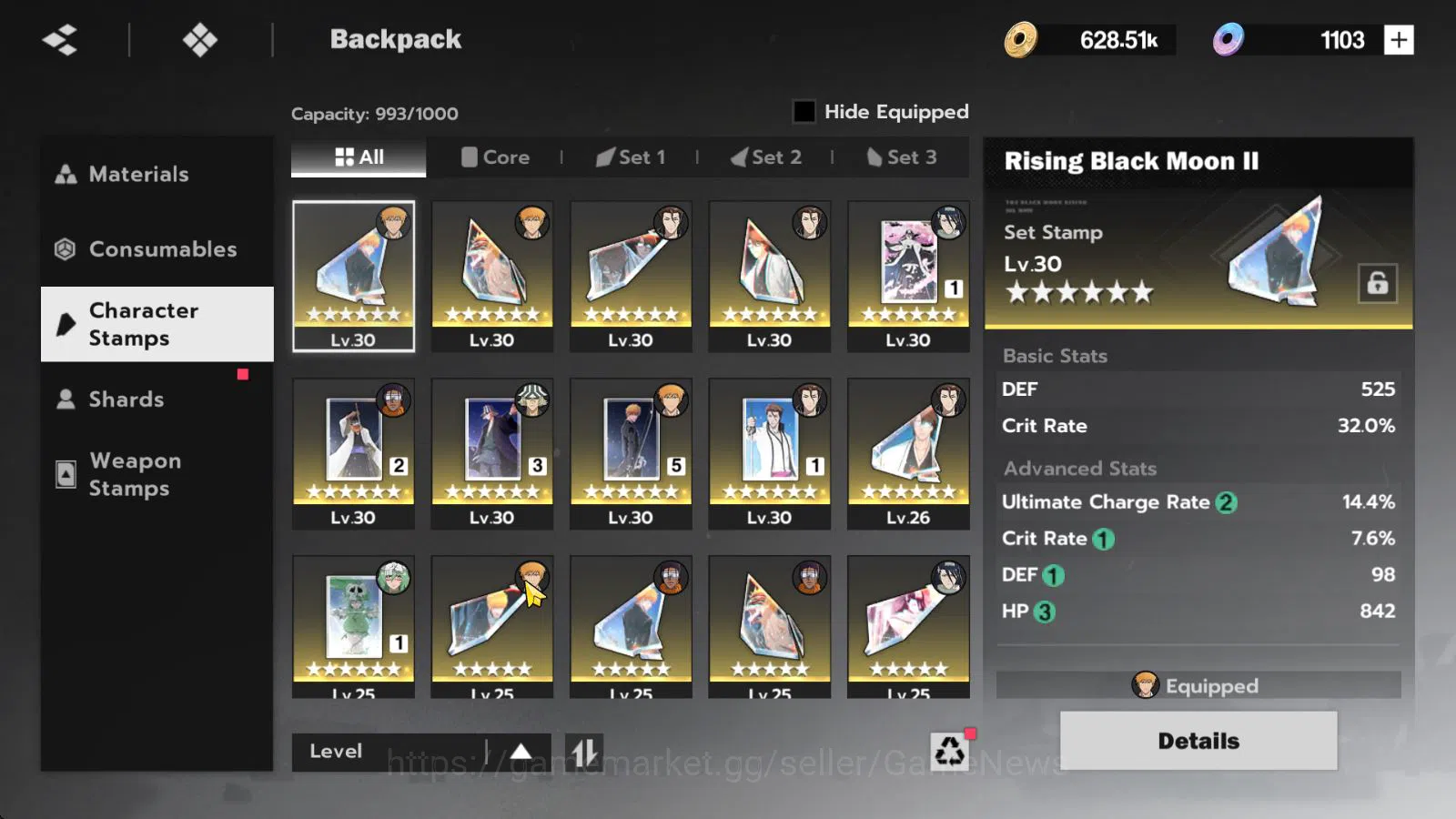 BLEACH: Soul Resonance Accounts NuverseSEA|END LV 69|10 SSR[(IchibanB1,Aizen,Kenpa image 17