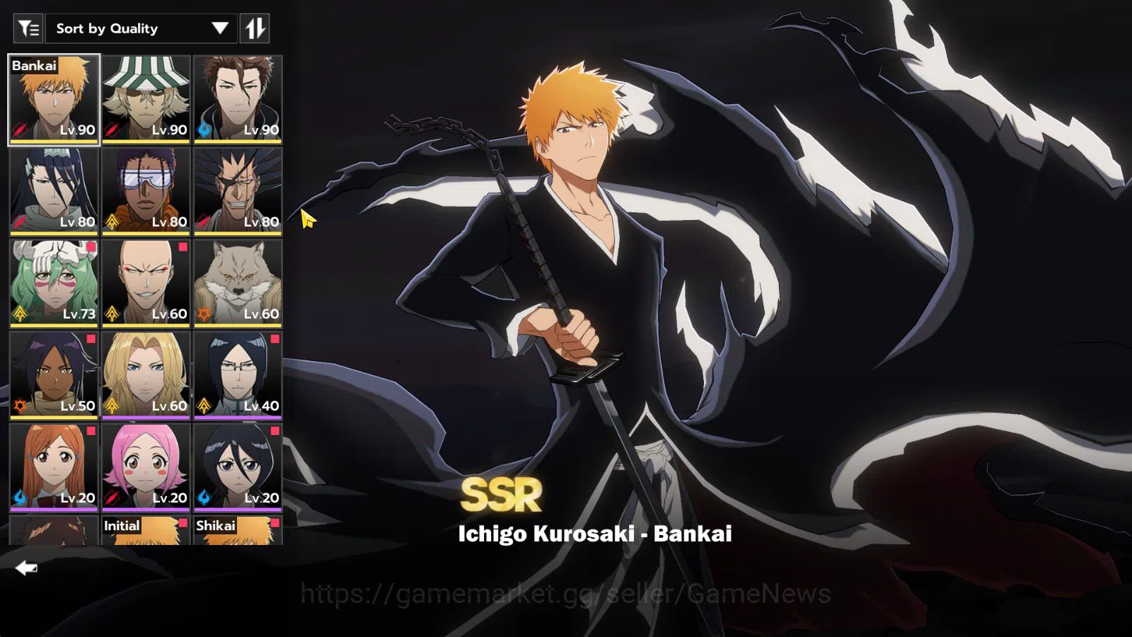 BLEACH: Soul Resonance Accounts NuverseSEA|END LV 69|10 SSR[(IchibanB1,Aizen,Kenpa image 2