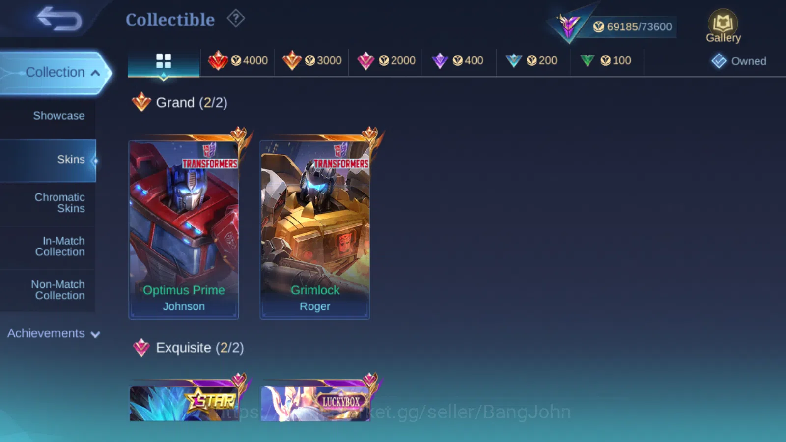 Mobile Legends: Bang Bang Accounts Hero 131 | Skin 322 | Glory | Recal Epic Biru |  T image 4