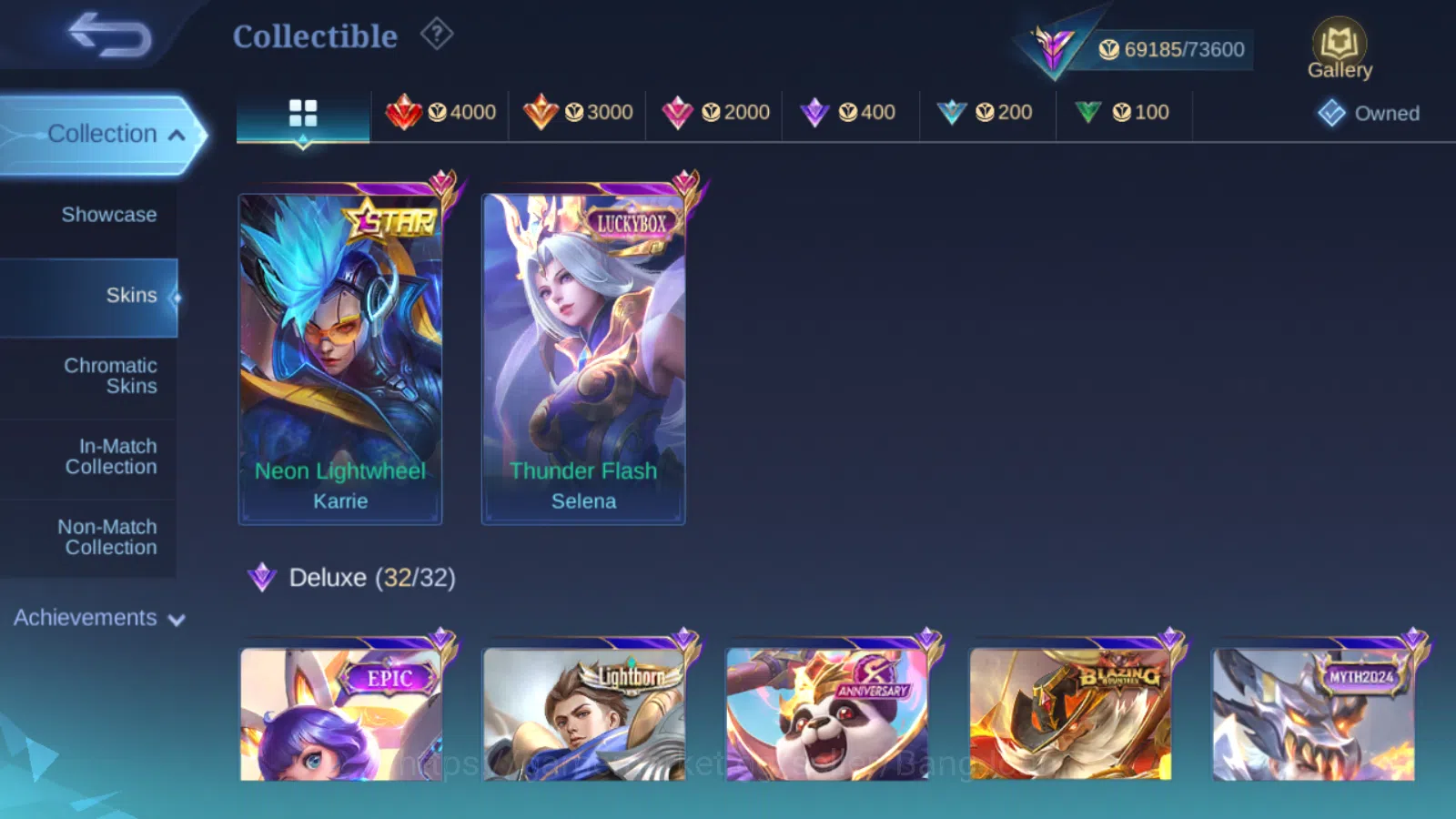 Mobile Legends: Bang Bang Accounts Hero 131 | Skin 322 | Glory | Recal Epic Biru |  T image 5
