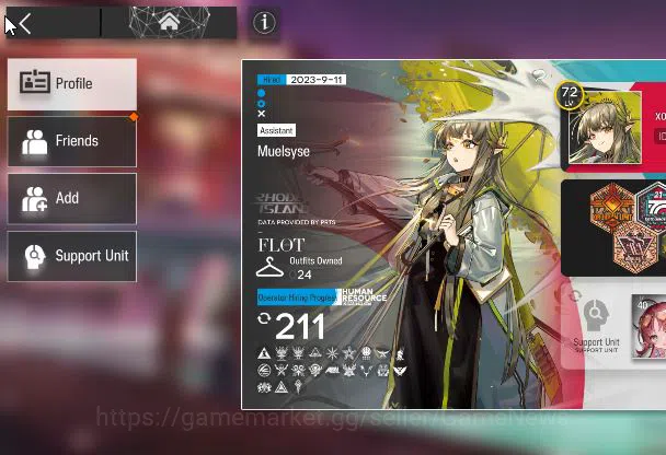 Arknights High-End Lv 72|211 OP+24 Skin|5,4K Orundum| 11 Limited [Wis image 1