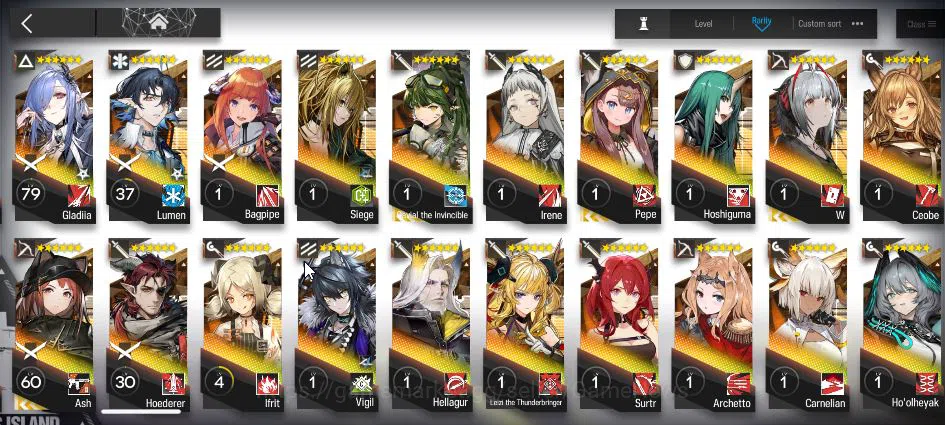 Arknights Accounts High-End Lv 72|211 OP+24 Skin|5,4K Orundum| 11 Limited [Wisadel,Ash,Ela,Kirin R 7