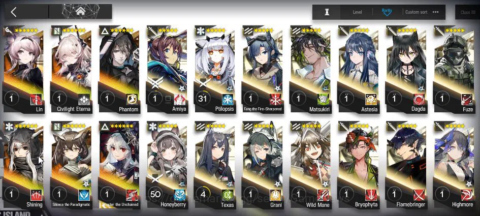 Arknights Accounts High-End Lv 72|211 OP+24 Skin|5,4K Orundum| 11 Limited [Wisadel,Ash,Ela,Kirin R 8