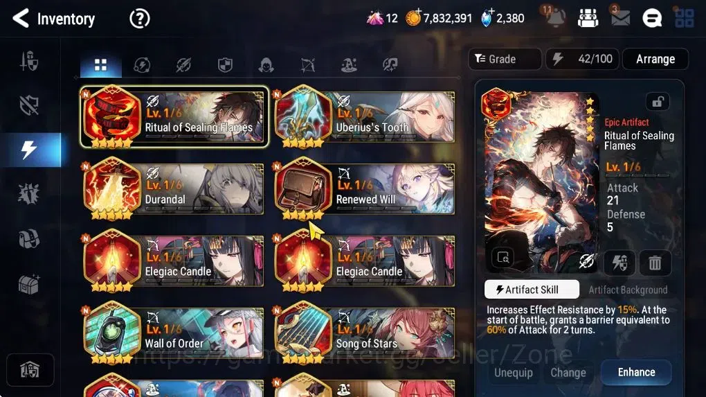 Epic Seven Accounts High-End Global|8ML (LQC, SSez, SPolitis, ALaika, MChloe,Etc.)|PoH+Bless+Theater ON|Stove Unverif(ES728Z) 10